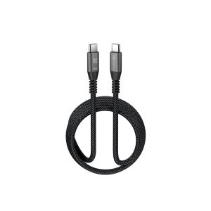 cable trenzado usb c a usb c klip xtreme powergo 550 (1.8 metros / 100w / pd / e mark)