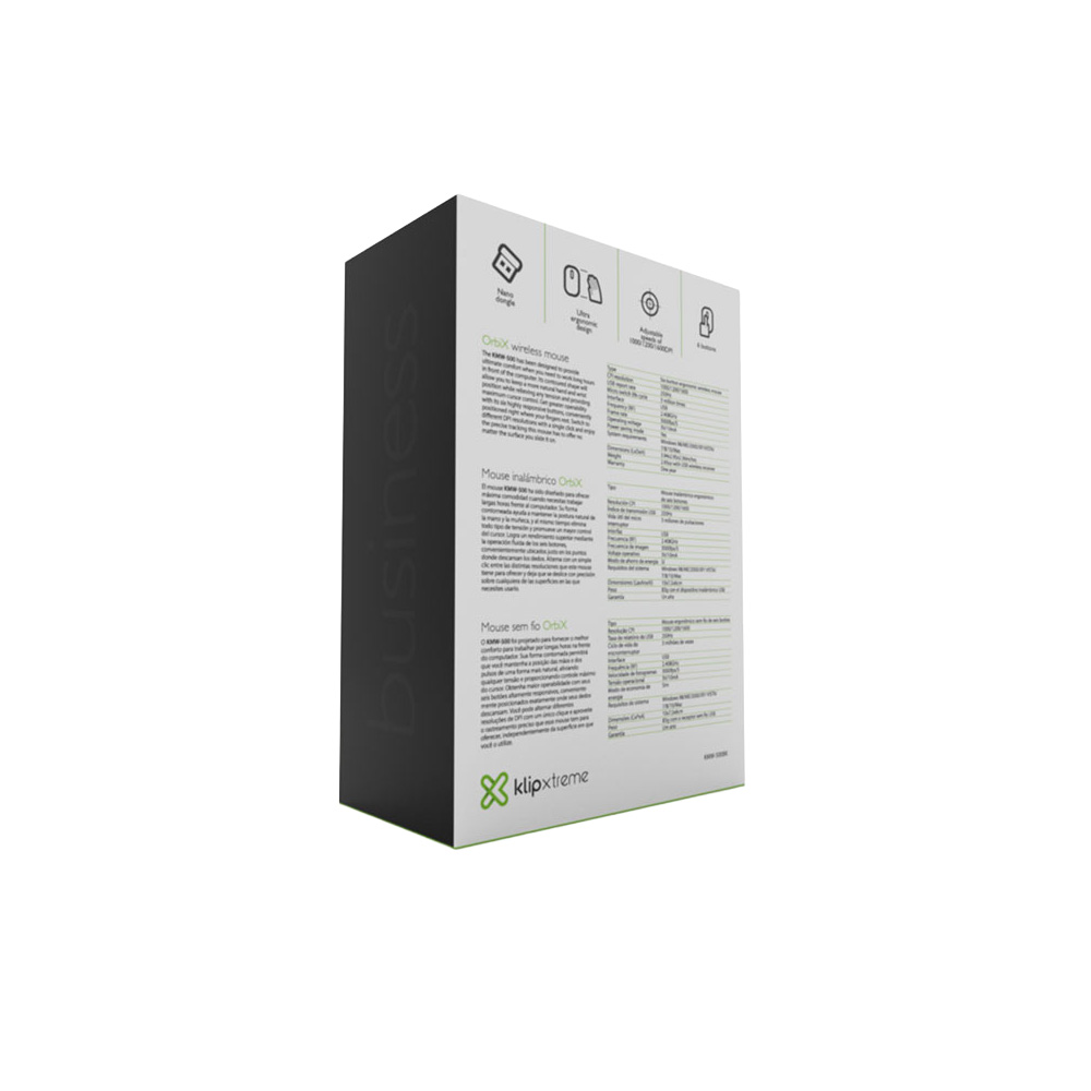 mouse ergonómico inalámbrico klip xtreme orbix (negro) mouse ergonómico inalámbrico klip xtreme orbix (negro)