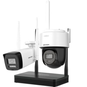 kit cámara wifi bullet + pt 2mp + grabador ir30m hikvision