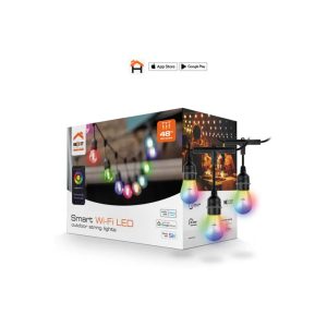 guirnalda de luces inteligente wi fi nexxt home nhb 0100 rgb+w (14.6 metros)