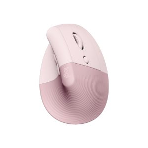 logitech mouse inalambrico lift vertical rosado